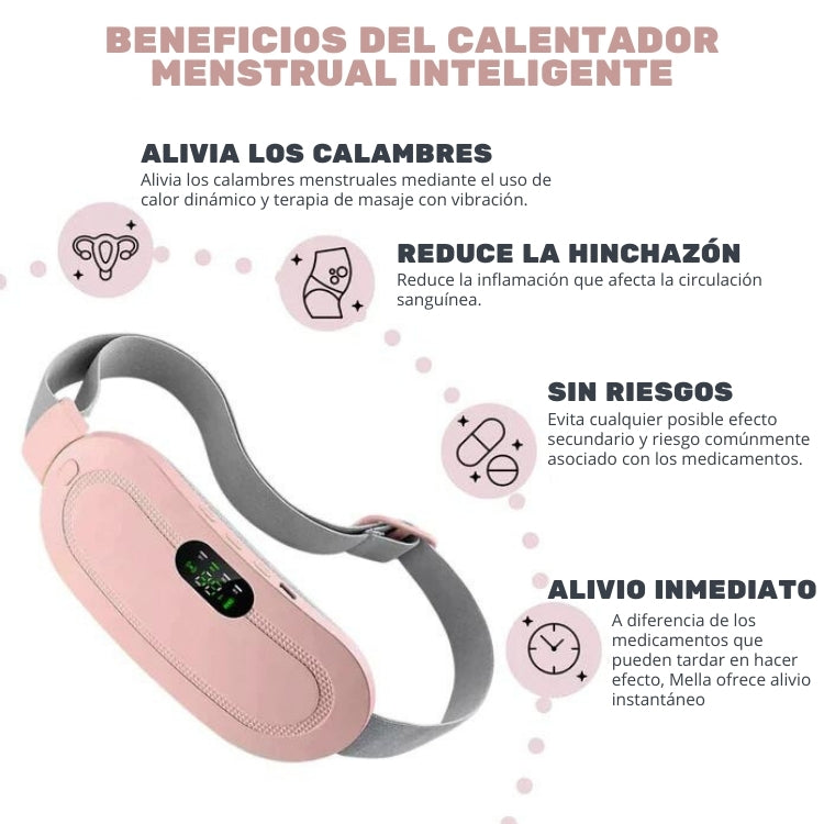 Masajeador Menstrual de Vibración y Calor 😮💨 Alivia el Dolor Reduce Calambres