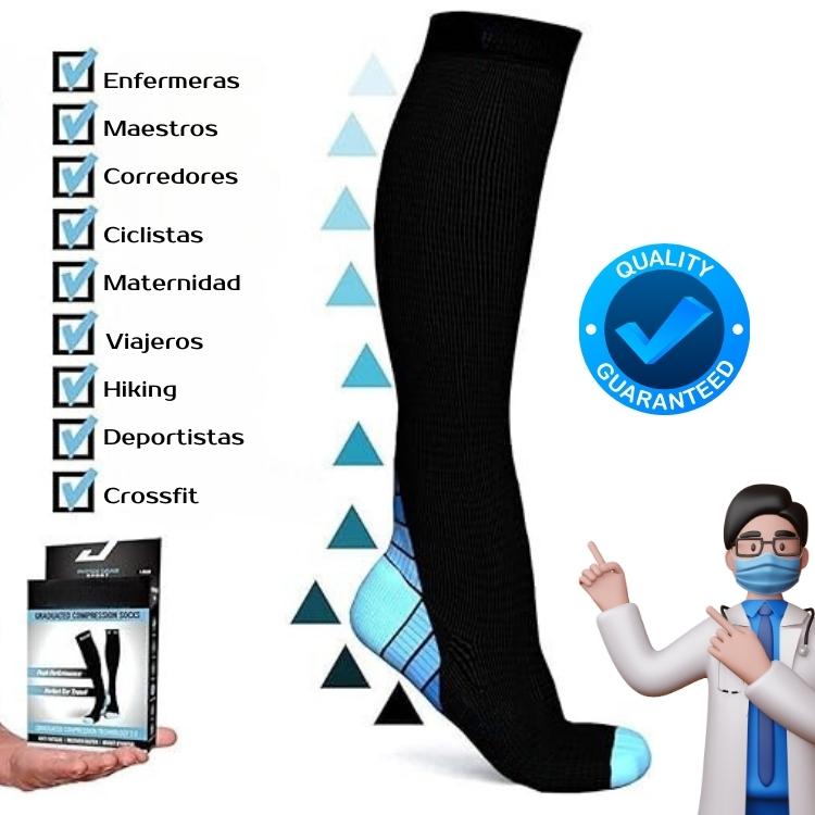 Medias de Compresión 🧦 Alivia el dolor de tu piernas 20-30 mmHg