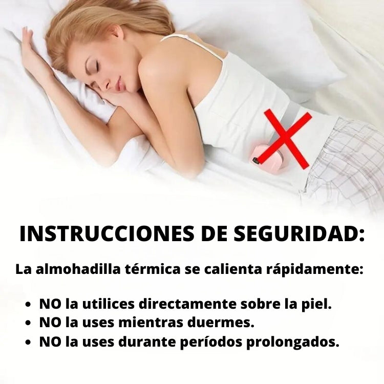 Masajeador Menstrual de Vibración y Calor 😮💨 Alivia el Dolor Reduce Calambres