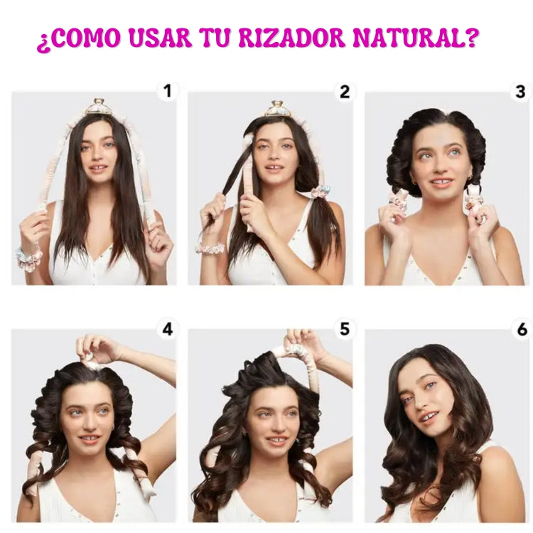 Rizador de Cabello Natural 👩🏻🦱 Obtén Rizos Fabulosos sin Dañar tu Cabello con Calor