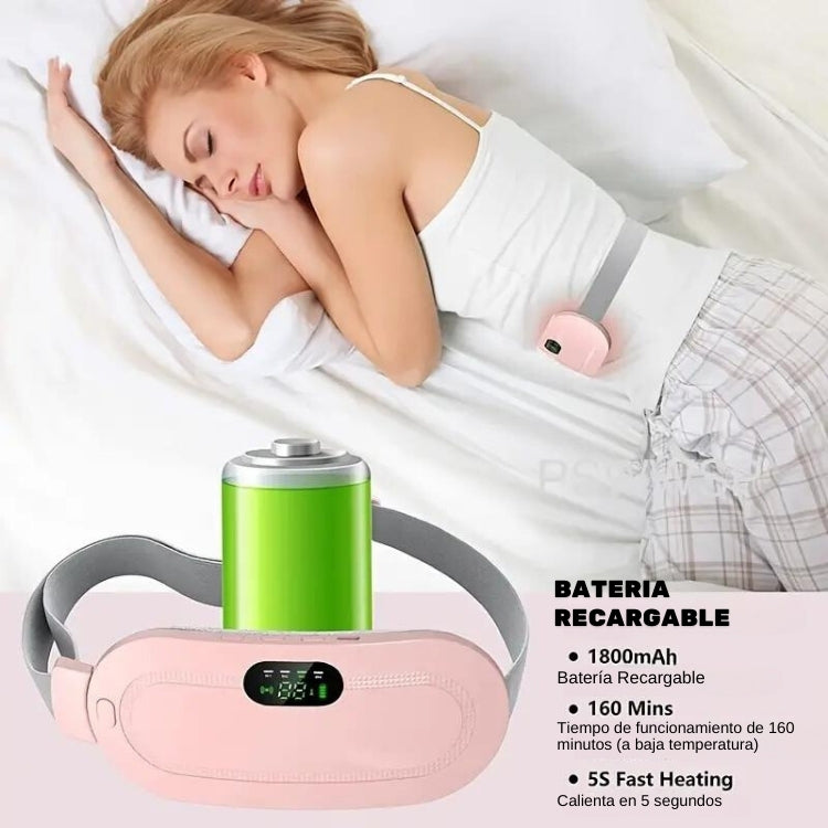 Masajeador Menstrual de Vibración y Calor 😮💨 Alivia el Dolor Reduce Calambres