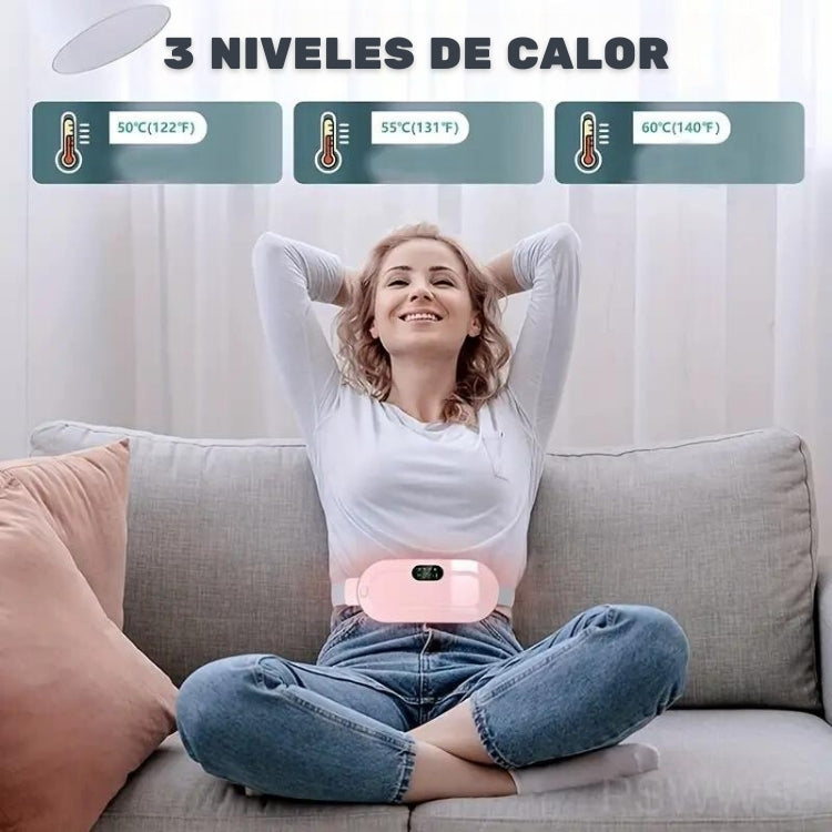 Masajeador Menstrual de Vibración y Calor 😮💨 Alivia el Dolor Reduce Calambres
