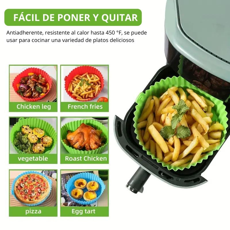 Air Fryer Silicone Basket Bowl - Diseño innovador para cocinar